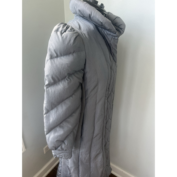 Vintage Windsor Bay S Long Gray Puffer Coat JC Penney Quilted Winter Jacket 70s - Picture 11 of 16